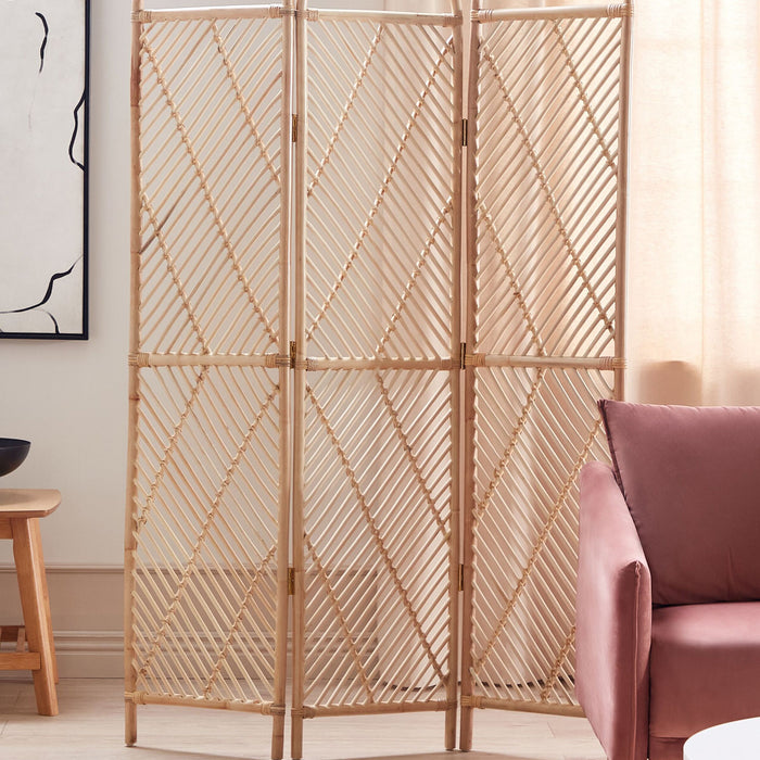 Beliani - COSENZA - Kamerscherm - Naturel - Rotan