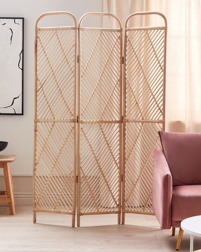 Beliani - COSENZA - Kamerscherm - Naturel - Rotan