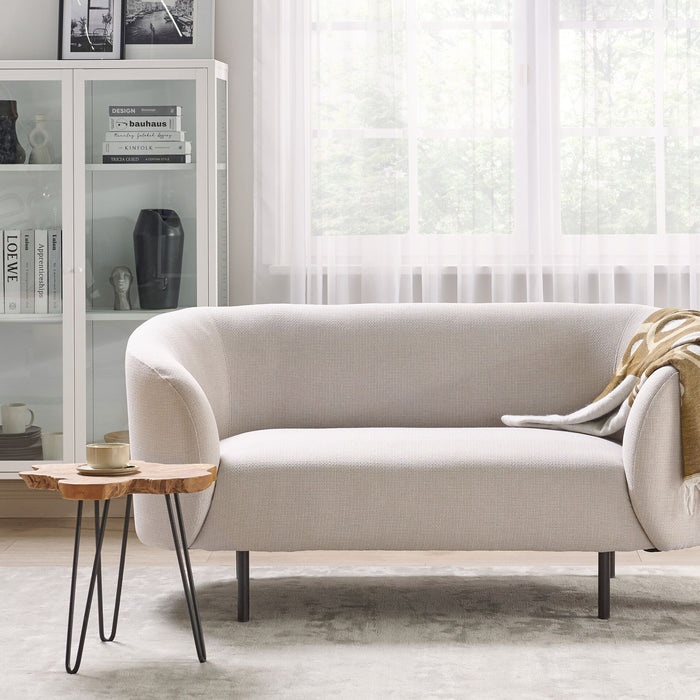 Beliani - LOEN - Tweezitsbank - Beige|Zwart - Polyester