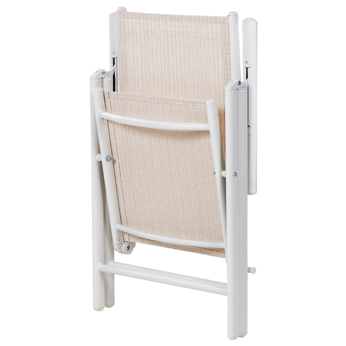 Beliani - CATANIA - Tuinstoel set van 6 - Beige - Aluminium