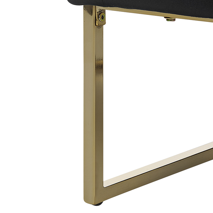 Beliani - SIRKKA - Fauteuil - Zwart - Fluweel