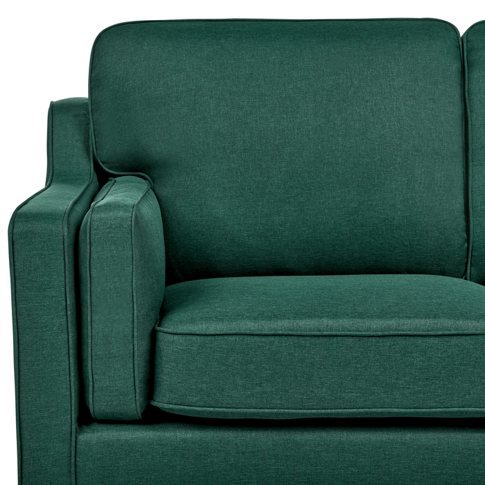 Beliani - LOKKA - Driezitsbank - Donkergroen - Polyester