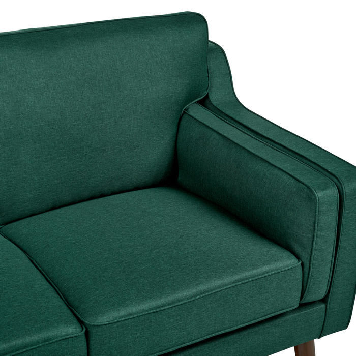 Beliani - LOKKA - Driezitsbank - Donkergroen - Polyester