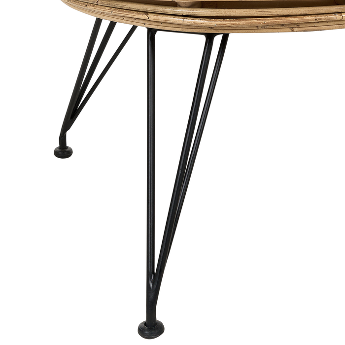 Beliani - MARATEA - Tuinstoel - Lichtbeige - Rotan