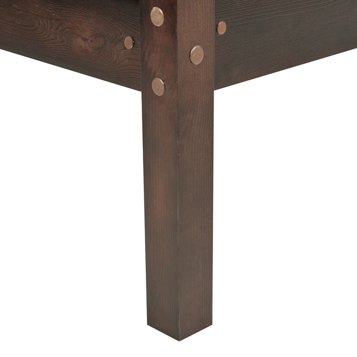 Beliani - REVIN - Stapelbed - Donkerbruin - 90 x 200 cm - Grenenhout