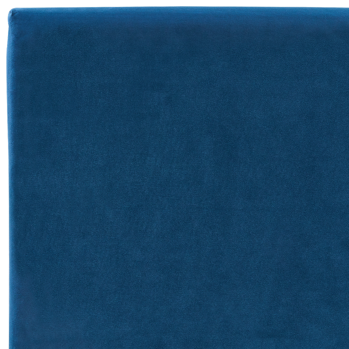 Beliani-FITOU -Tweepersoonsbed-Donkerblauw-140 x 200 cm-Fluweel