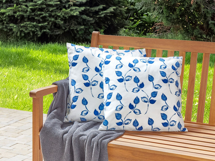 Beliani-TORBORA-Tuinkussen set van 2-Blauw|Wit-45 x 45 cm-Polyester