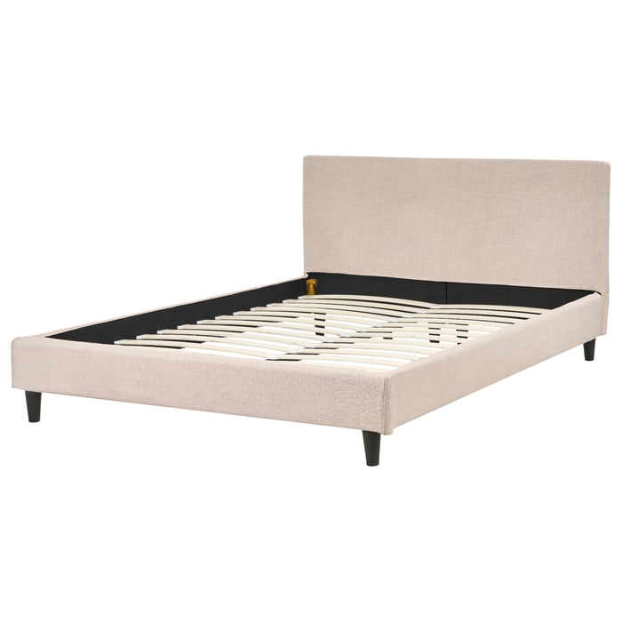 Beliani-FITOU -Tweepersoonsbed-Zandbeige-140 x 200 cm-Polyester