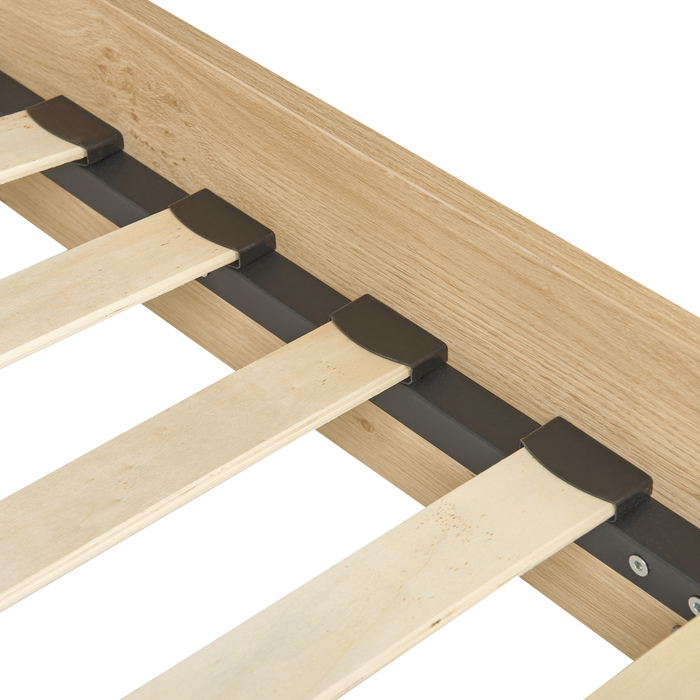 Beliani-MONPAZIER -Tweepersoonsbed-Lichthout-180 x 200 cm-Populierhout