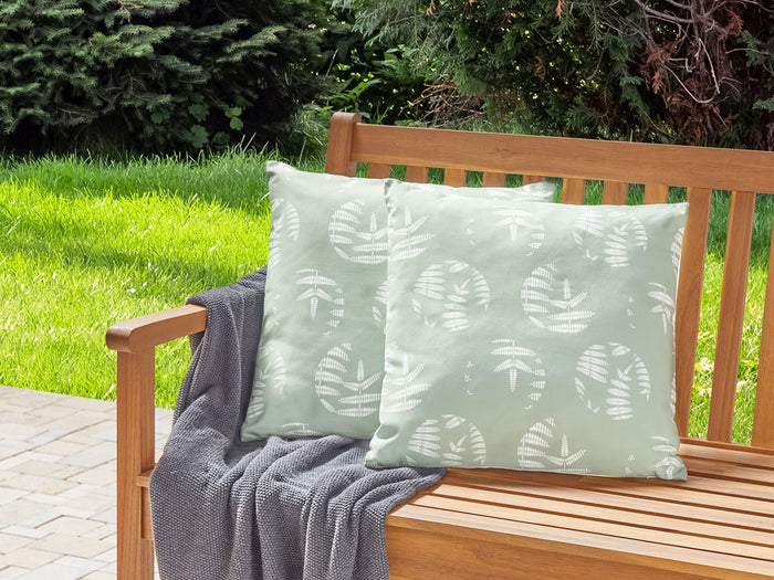 Beliani-ALASSIO-Tuinkussen set van 2-Olijfgroen-45 x 45 cm-Polyester