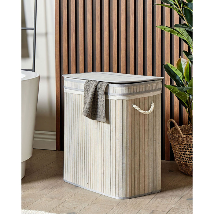 Beliani - KALTHOTA - Mand - Grijs - Bamboehout