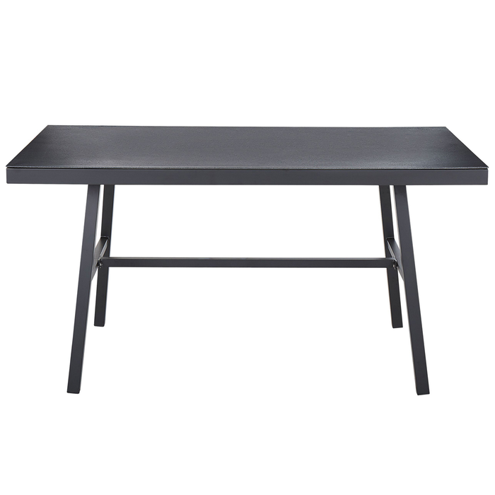 Beliani - CANETTO - Tuintafel - Zwart - Aluminium