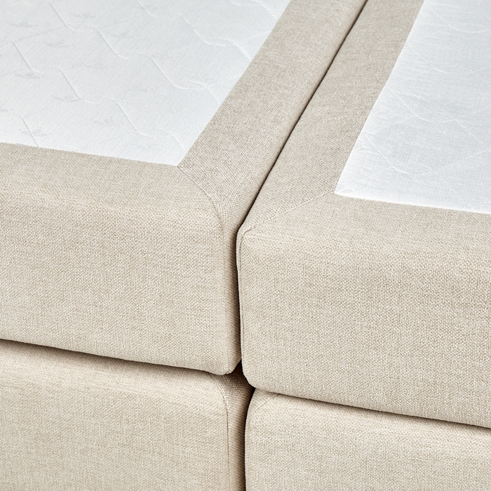 Beliani-DYNASTY-Boxspringbed-Lichtbeige-180 x 200 cm-Polyester