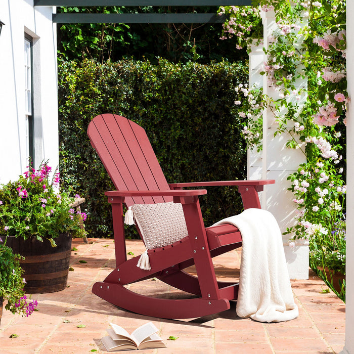 Beliani - ADIRONDACK - Schommelstoel - Rood - Kunsthout