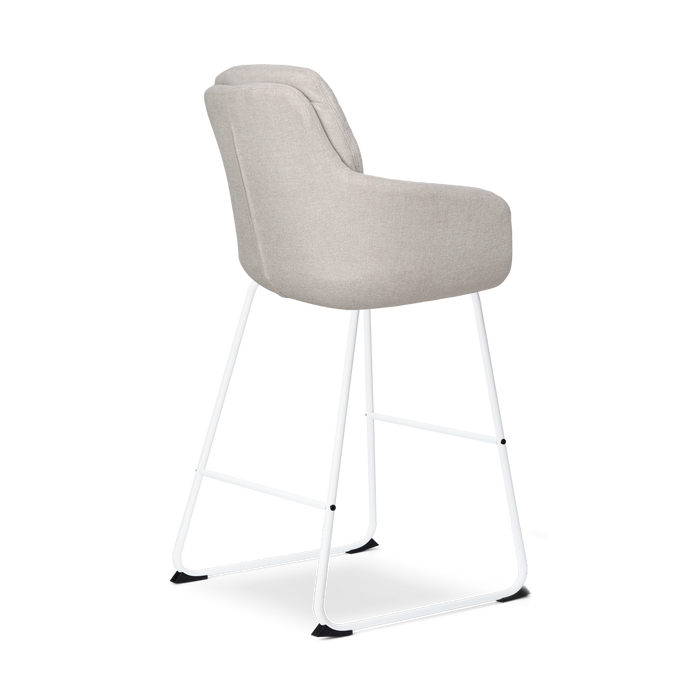 Nolon Nino-Mia Barkruk Beige - met Armleuning - Wit - 65 cm