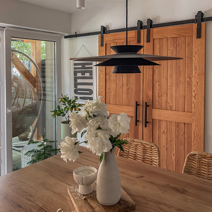 QAZQA Design hanglamp zwart incl. LED 3-staps dimbaar - Pauline