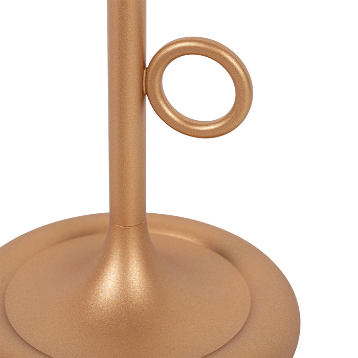 QAZQA Buiten tafellamp goud incl. LED met touch dimmer oplaadbaar -