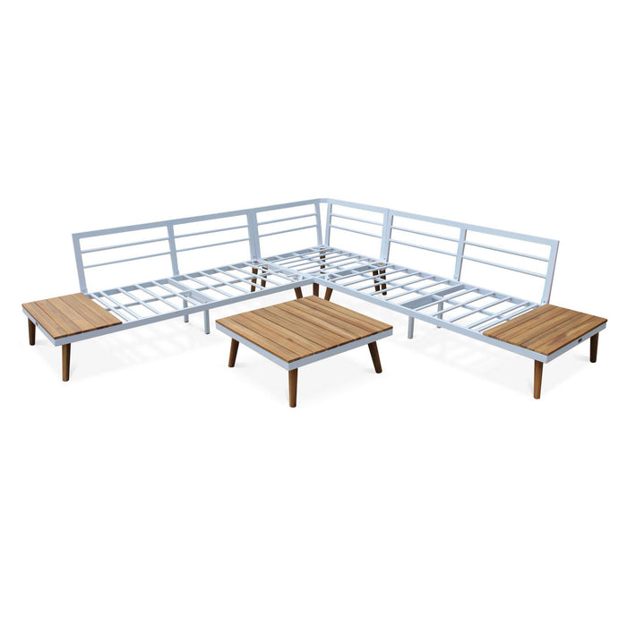 sweeek - Houten hoek loungeset 5 plaatsen - Buenos Aires