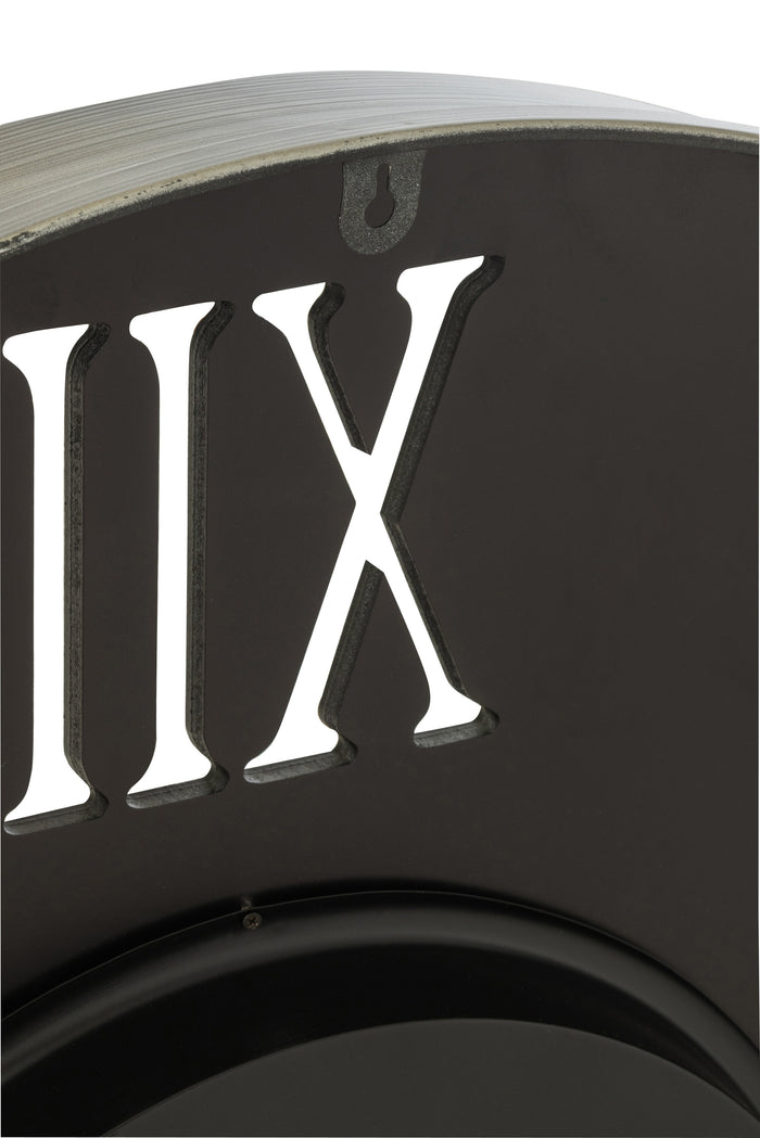 J-Line Romeinse Cijfers klok - metaal - koper - Ø 80 cm