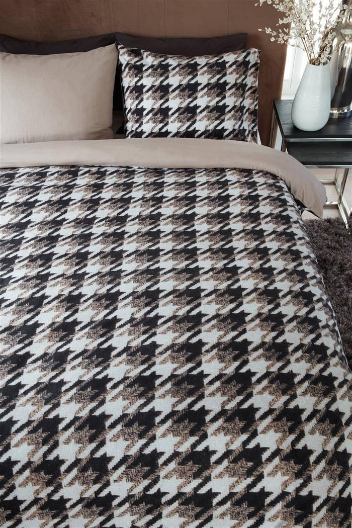 Riviera Maison Pied de Poule Dekbedovertrek - 260x200|220 - Zand