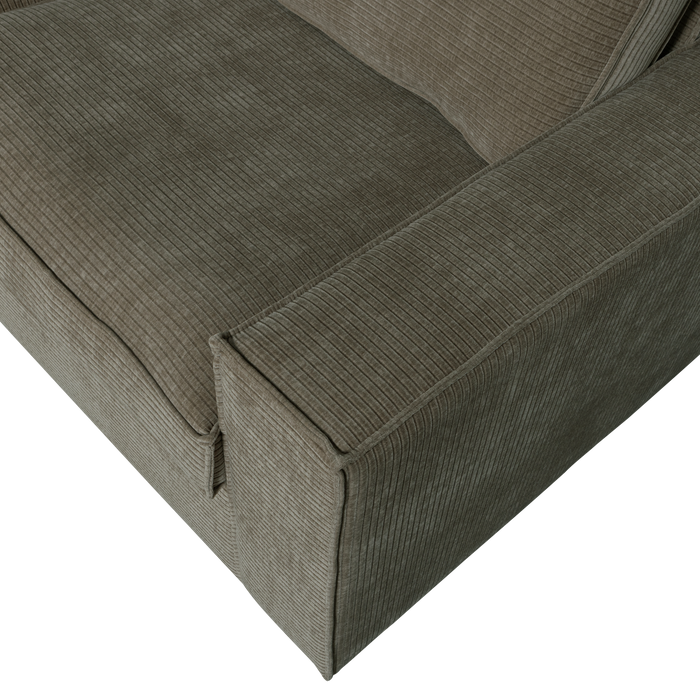 WOOOD Hajo Hoekbank Links - Rib - Forest - 84x283x197