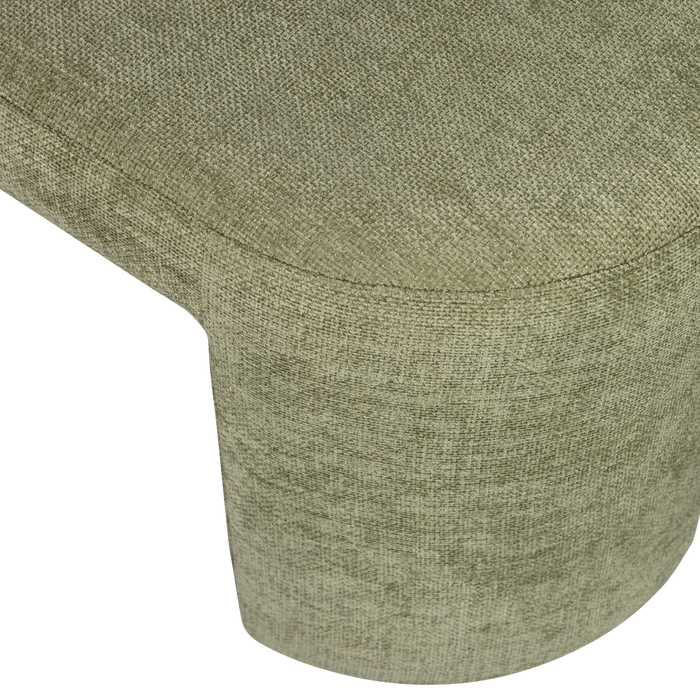 WOOOD Jacob Bankje - Chenille - Olive Green - 46x130x46