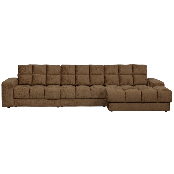 WOOOD Second Date Chaise Longue Rechts - Structure Velvet - Brass