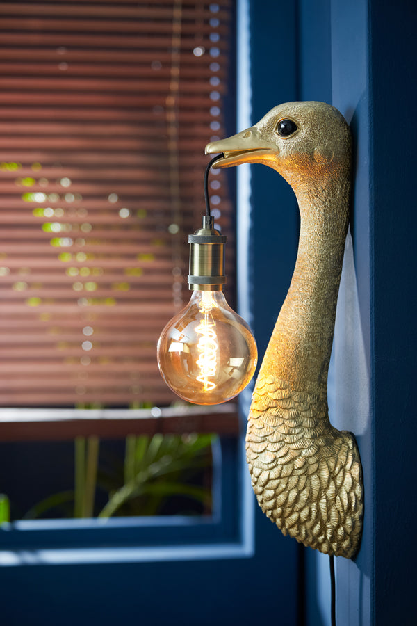 Light & Living Wandlamp Ostrich - Goud - 18x15,5x57,5cm