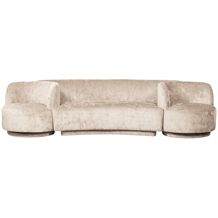 WOOOD Combi-Popular Bank - Chenille - Naturel - 72x370x97