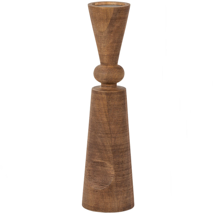 WOOOD Pyro Kandelaar - Mango Hout - Naturel -Set van 2