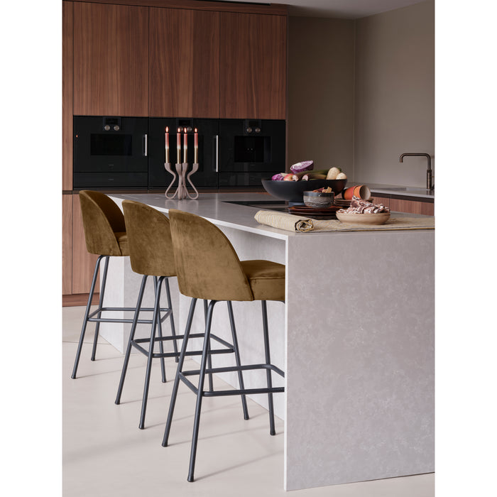 WOOOD Vogue Barkruk H 103 cm - Polyester - Honey Yellow