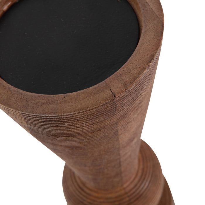 WOOOD Pyro Kandelaar - Mango Hout - Naturel -Set van 2