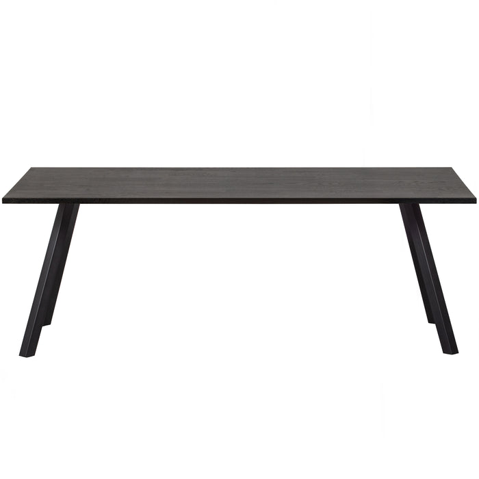WOOOD Tablo Tafel met 2-stand Poot - Eiken|Metaal - Zwart - 75x180x90