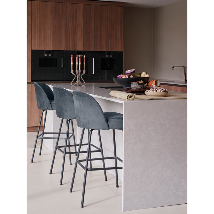 WOOOD Vogue Barkruk H 103 cm - Polyester - Teal