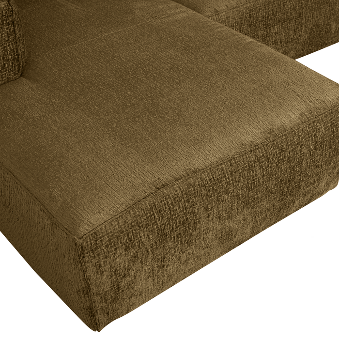 WOOOD Bean Hoekbank Links - Structure Velvet - Spices