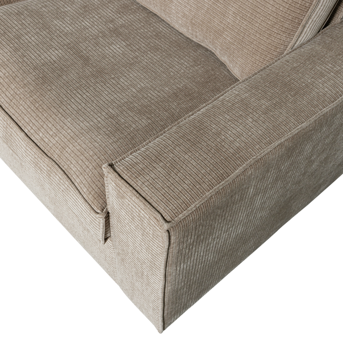 WOOOD Hajo Hoekbank Links - Rib - Clay - 84x283x197