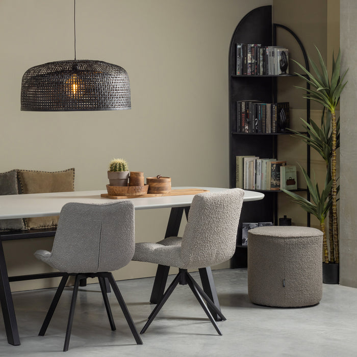 WOOOD Imme Bankje - Grenen - Zwart - 45x110x35