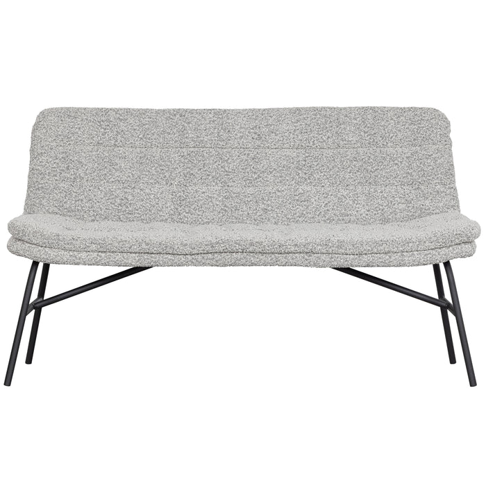 WOOOD Lucy Eetkamerbankje - Bouclé - Off White - 87x150x67