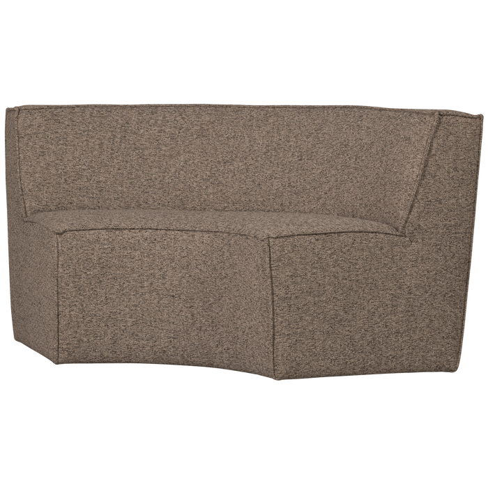 WOOOD Europa 2-Zits Eetbank - Polyester - Bruin - 133x133x87