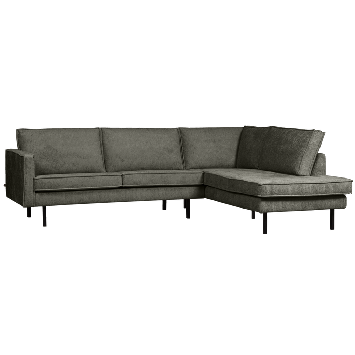 WOOOD Hoekbank Rechts Rodeo - Velvet - Frost - 85x266x213