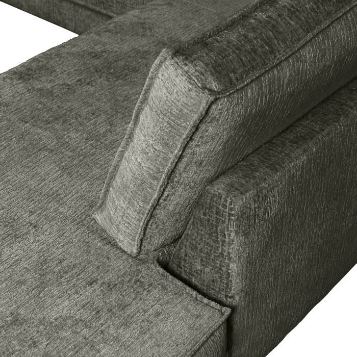 WOOOD Hoekbank Rechts Rodeo - Velvet - Frost - 85x266x213