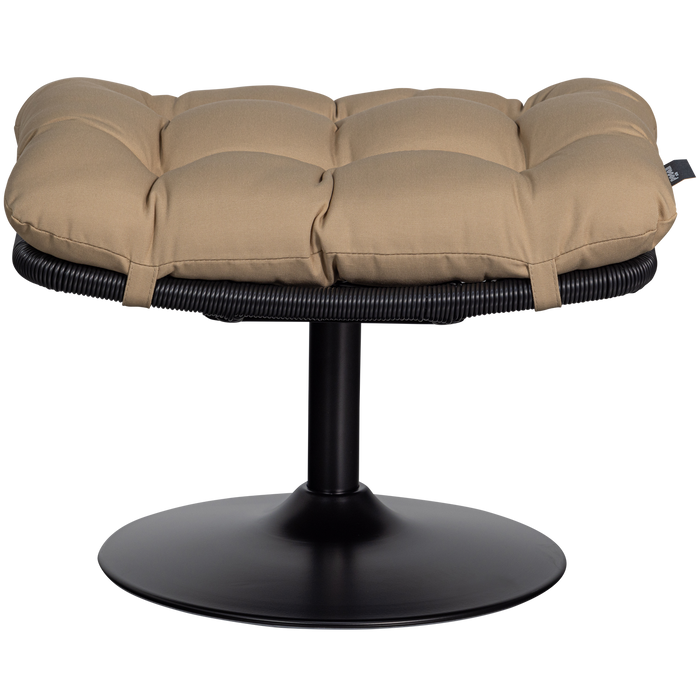 WOOOD Vive Hocker - Rattan - Zand|Zwart - 37x63x46