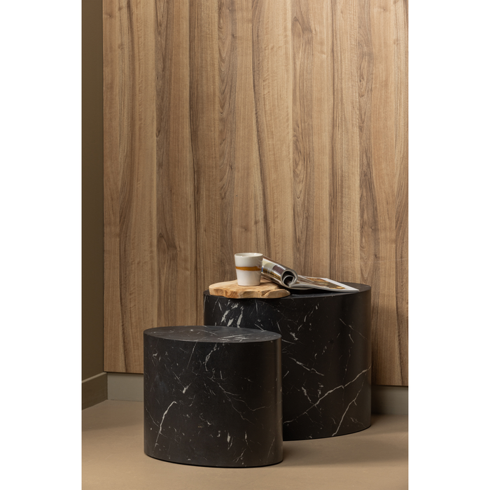 WOOOD Quint Bijzettafel - MDF - Zwart - 33x40x24