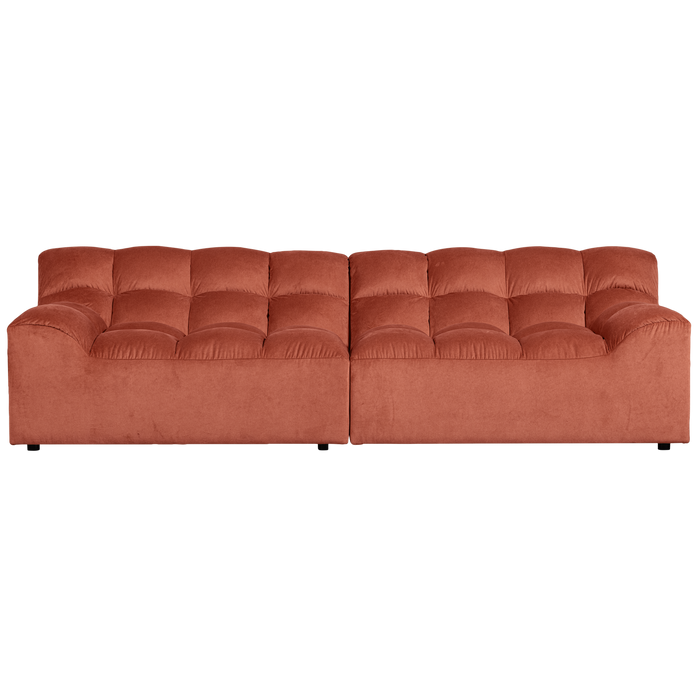 WOOOD Allure 3-Zits Bank - Gewassen Fluweel - Blush - 79x280x86