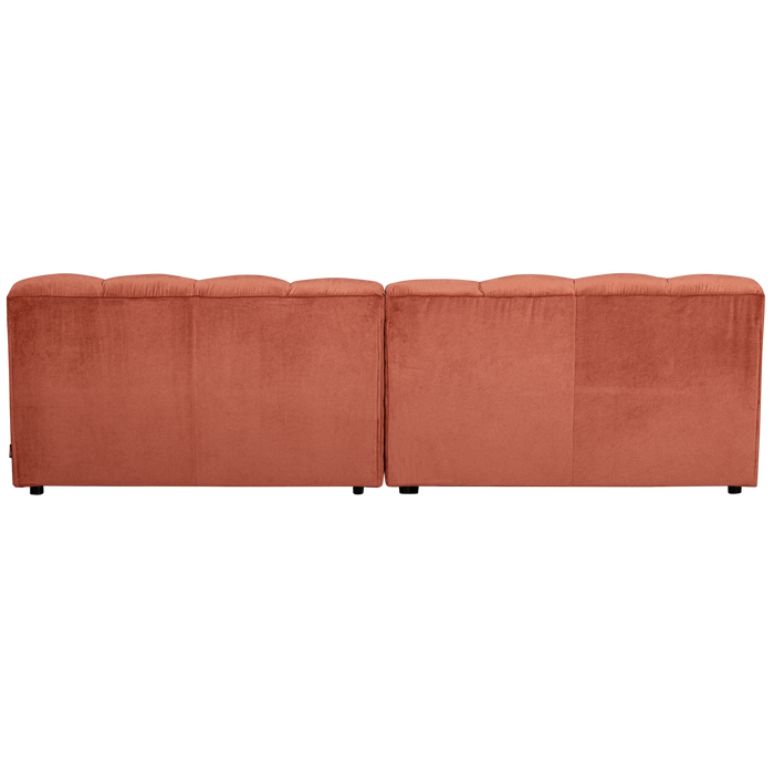 WOOOD Allure 3-Zits Bank - Gewassen Fluweel - Blush - 79x280x86