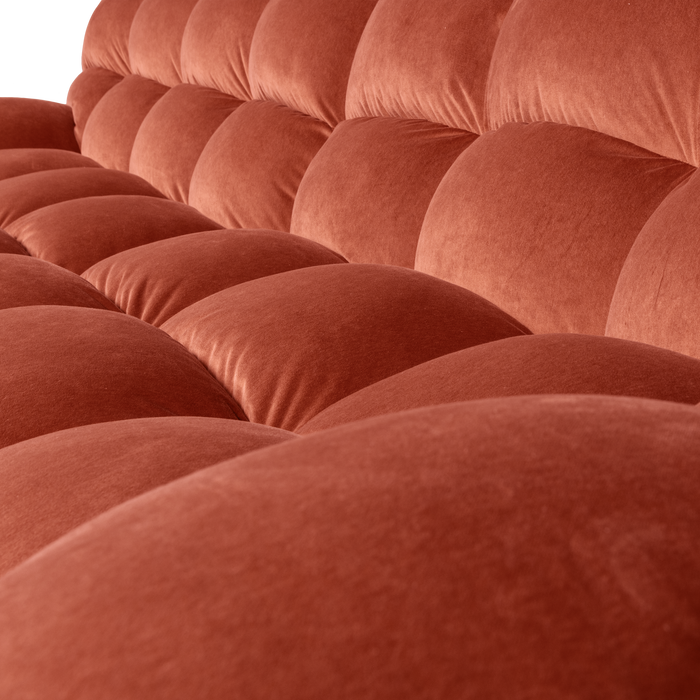 WOOOD Allure 3-Zits Bank - Gewassen Fluweel - Blush - 79x280x86