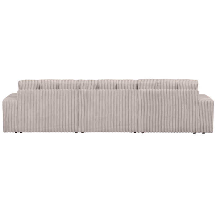 WOOOD Second Date 3-zits Bank - Grove Ribstof - Naturel