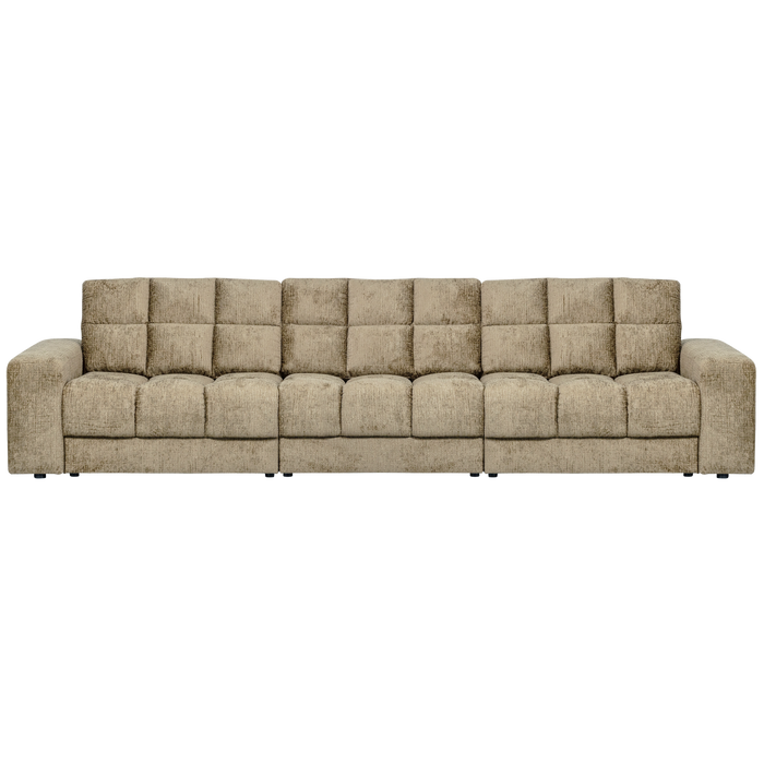 WOOOD Second Date 3-zits Bank - Structure Velvet - Wheatfield