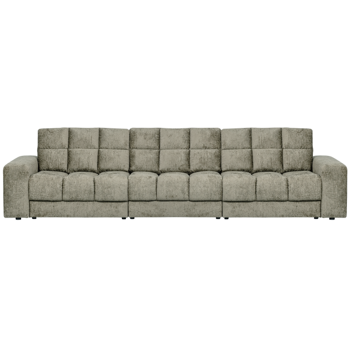 WOOOD Second Date 3-zits Bank - Structure Velvet - Frost