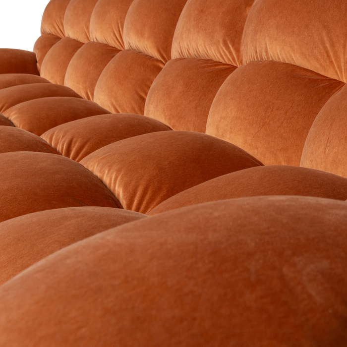 WOOOD Allure 3-Zits Bank - Gewassen Fluweel - Terra - 79x280x86